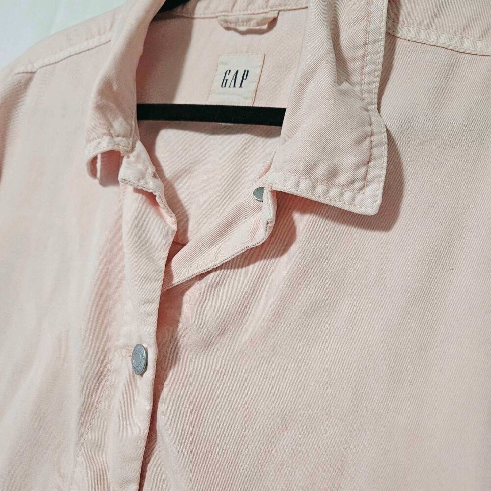 Gap Light Pink Button-Up Jacket With Front Pockets - image 2